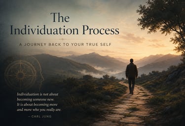 Carl Jung, the individuation process, man walking brick pathway,