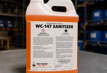 WC-147 food-service sanitizer for restaurants, kitchens, schools, healthcare facilities, and commerc