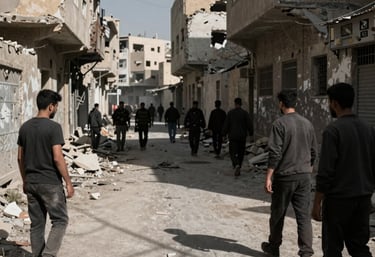 A strategic meeting with experts discussing maps and security data around a conference table.