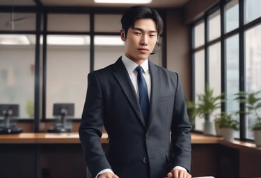 Professional call center agent wearing a headset, focused on assisting a customer.