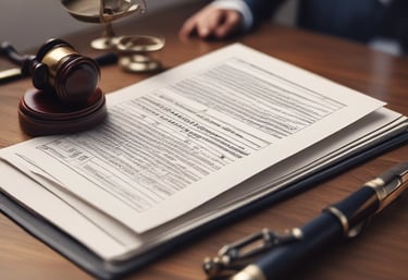 A professional legal advisor discussing property documents with clients in a modern Mumbai office.