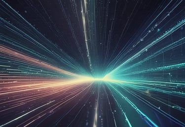 Abstract visualization of interconnected AI nodes symbolizing seamless business integration.