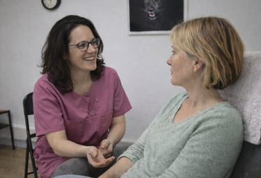 Emmanuelle Lossec Kinésithérapeute explique le déroulement du programme sur le bruxisme