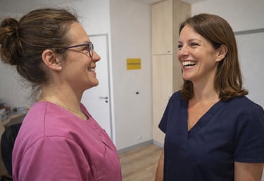 Emmanuelle Lossec Kinésithérapeute avec une patiente