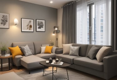 A cozy, well-furnished apartment with modern amenities, perfect for a medical professional's stay.