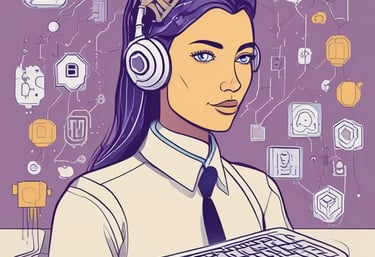 A creative team brainstorming ideas around a table with laptops and coffee cups.