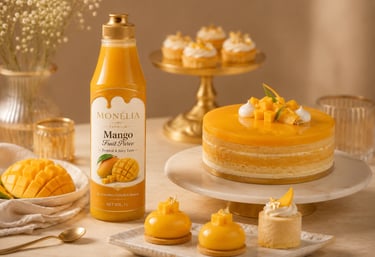 MONÉLIA 1 L fruit puree bottle for professional HoReCa service