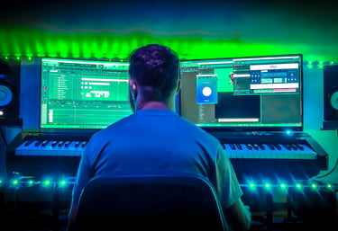 Remote video post-production services showing professional cinematic timeline and color grading