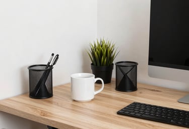 A cozy café setting with a variety of espresso machines lined up on a wooden counter.