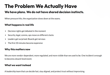 The Internal Justification Memo