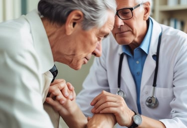 a gloved hand holding a test tube filled with liquid