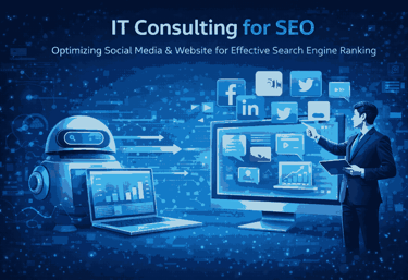 IT consulting for SEO for optimizing website, social media to improve indexing and Google ranking