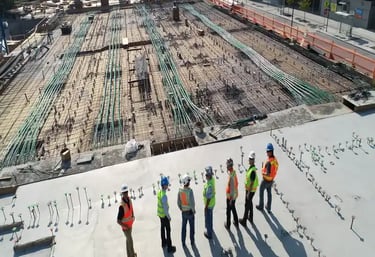 Project supervisors overseeing construction activities on-site