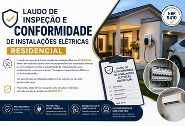Laudo de inspeção e conformidade de Instalações elétricas