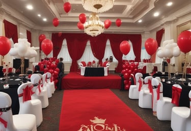 Close-up of handmade party décor items from the Creative Couzins shop, featuring vibrant colors and intricate details.