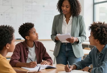 A vibrant street scene in Detroit showing residents gathered around a community mural.