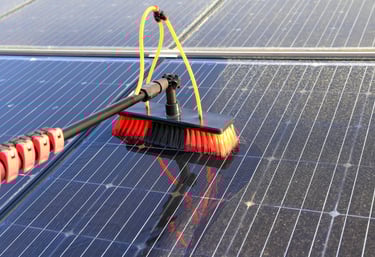 brush washing solar panels in fort myers
