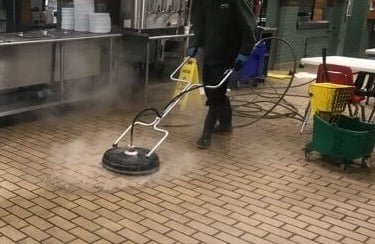 Kitchen floor cleaning