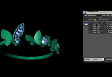 cad image for butterfly ring