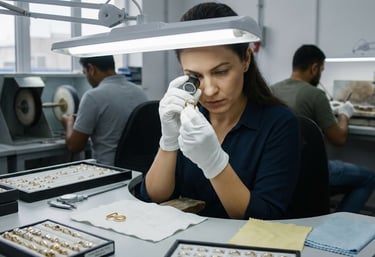 Jewellery QC under the loop