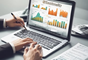 a man riding a skateboard down a street next to tall buildings