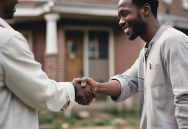 a man riding a skateboard down a street next to tall buildings