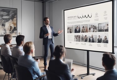 A dynamic meeting between influencers and business brand representatives in a modern Toronto office.