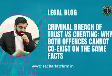Criminal Breach of Trust vs Cheating: Why Both Offences Cannot Co-Exist on the Same Facts
