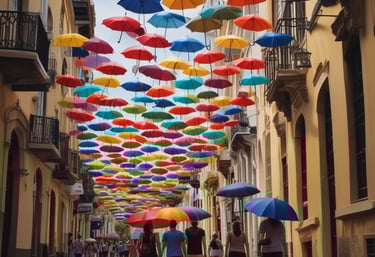 A luxury storefront with gold accents featuring a window display of designer items. A vibrant yellow sports car is parked in front, and a zebra crossing is visible on the street.