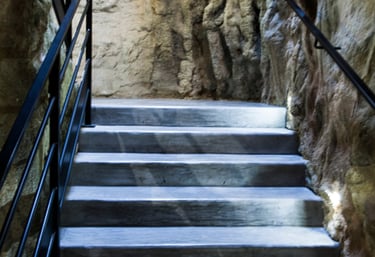 escalier béton ciré