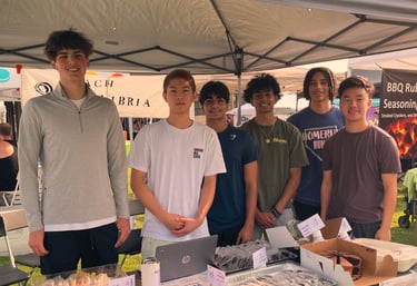 ReachEquilibria Bakery Sale Fundraiser at the Coppell Farmer Market, with all the volunteers