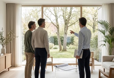 Conseiller en rénovation énergétique lors d'une visite de logement en Wallonie