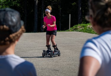 Loisirs outdoor du ski electrique avec l'ESF Autrans dans le Vercors