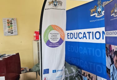 a banner banner with a banner reading education