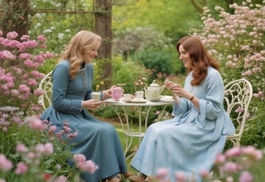 A person in a floral shirt is sitting at a wooden table reading a book titled 'Expert Secrets' by Russell Brunson. Next to them is a laptop and a black mug with '80/20' printed on it. The background features a blurred cafe environment with other people, creating a relaxed and cozy atmosphere.