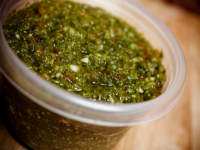 a bowl of puerto rican sofrito, into a smooth puree.