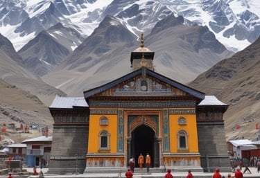 A red helicopter is flying in the sky with a long cable hanging from its underside. The helicopter has the number 286 on its side, and its rotors are in motion. The sky is a pale green color, providing a contrasting backdrop.