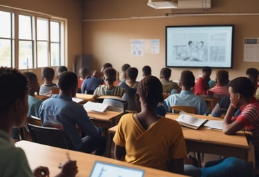 A tree symbolizing growth and opportunity in an educational setting.