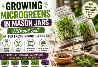 Growing Microgreens in Mason Jars Without Soil