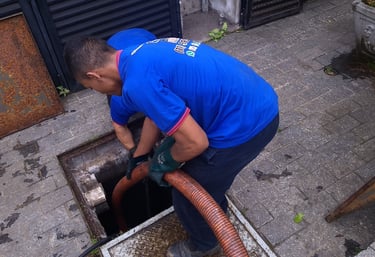 sucção em caixa de gordura