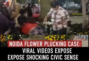 vasant utsav flower plucking case viral video