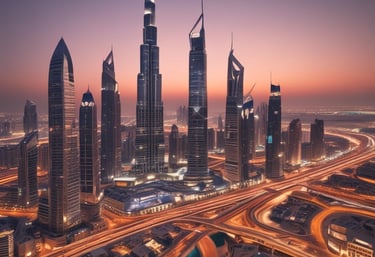 a man riding a skateboard down a street next to tall buildings