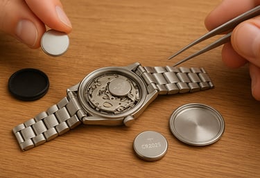 Freshly serviced wristwatch after fast battery replacement at Gold Rush Galore in Spring Hill, FL