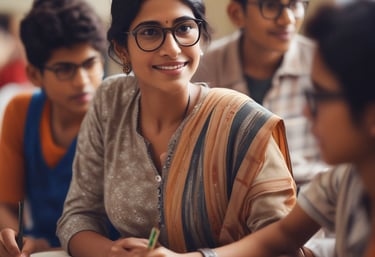 A soccer coach instructs a young player on a field set up with orange cones. The coach, dressed in black with red shoes, gestures towards the player in a pink shirt and black shorts. Other children in sports attire are visible in the background, with a soccer net and a red banner for the Milan Academy nearby.