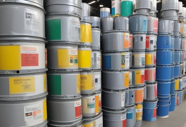 Several small glass jars contain different types of crystalline or granular substances, placed on a reflective surface. The contents vary in color and texture, with one jar holding a pale yellow, crumbly substance and another containing a darker amber, granular material.