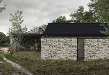 Reforma Ruina Cantabria muros de piedra, Javier Núñez Arquitecto, Autreesia estudio