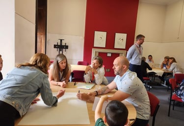 candidate circulating in a workshop