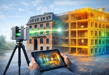 a person holding a tablet with a camera and a tablet