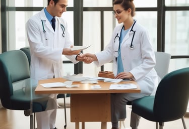 A promotional sign stands inside a restaurant, prominently displaying a 50% off discount. The sign is red with white text and is set in an interior with white and red checkered tiles. To the left, a poster detailing COVID-19 safety measures is visible.