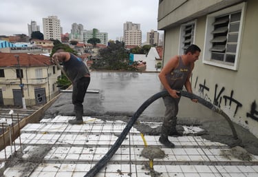 Concretagem de Laje de Isopor